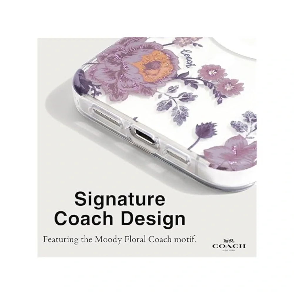 Coach Moody Floral iPhone 15 PRO MAX Case, Compatible with MagSafe- NIB